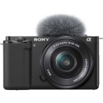 Kamera Mirrorless Sony ZV-E10 dengan Lensa 16-50mm (Hitam)